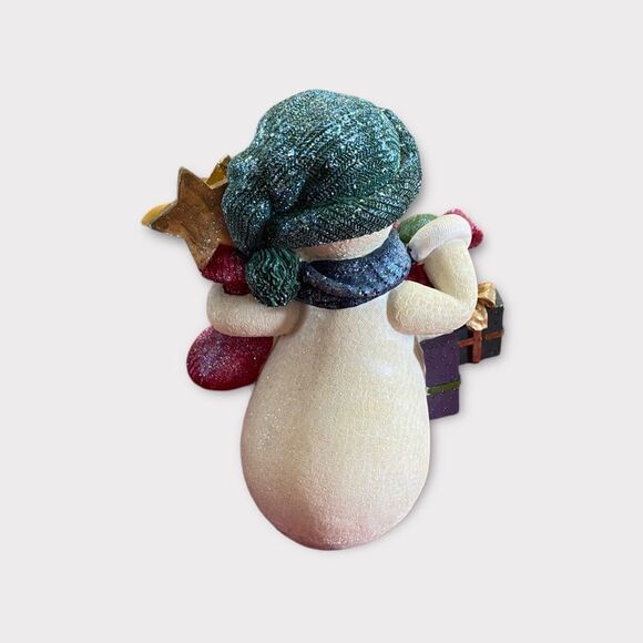 SNOWMAN Figurine With Gifts - Picture 5 of 6
